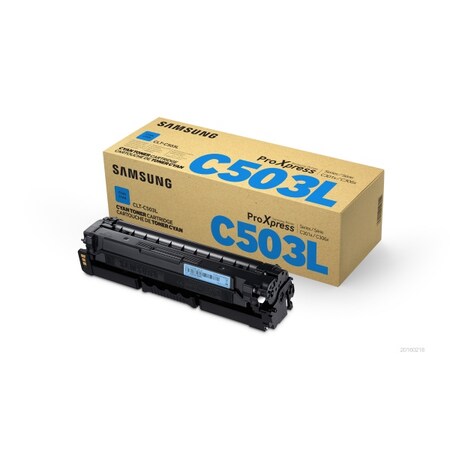Samsung Samsung High Yield Cyan Toner Cartridge, 5000 Yield SU017A